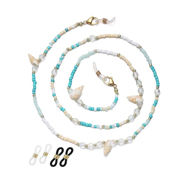 Accessories - Eyeglass Sunglass Beaded Coastal Beach Seashell Glasses Chain